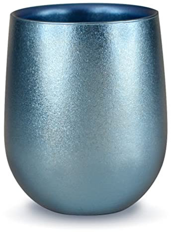 AI PEI Lot de 209,8 g Tasses à double paroi en titane coloré, construction isolée, verres à bière, tasses à café, tasses à café, couleur bleu