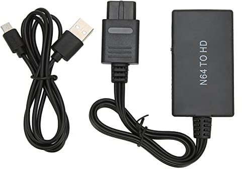 Adaptateur de Convertisseur N64 vers HDMI, Convertisseur D'interface Multimédia N64 vers HD Prenant en Charge la Commutation 720P 1080P, Adaptateur de Convertisseur Vidéo Full HD pour le Mode D'affich