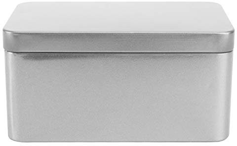 Yardwe Contenitore in Scatola di a Vuoto Rettangolare 1PC Metallo Contenitore Scatola Vuota Contenitore di Stoccaggio del tè Portatile per Gioielli Candele di Caramelle (Circa 5. 1 X 3.