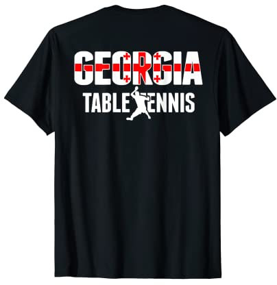 Georgien Tischtennis Fans Trikot georgische Flagge Ping Pong T-Shirt