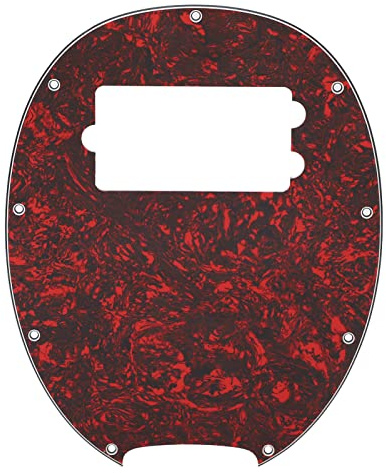9 Löcher Jazz Bass Pickguard 5 Saiten Bass Plastik Schlagbrett Saiteninstrumententeile, Bässe Schlagbrett kompatibel mit MM Stingray 4-Saiten-Bassgitarre