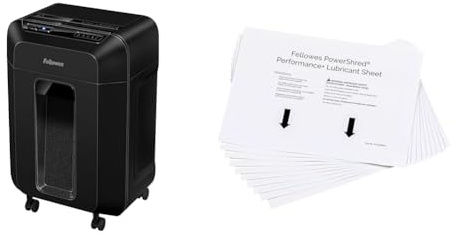 Fellowes Autofeed Aktenvernichter, AutoMax 90M, Minicut (P4) & Ölpapier für Aktenvernichter - 10 Ölblätter zur Pflege von Papierschreddern - Powershred Qualität und einfache Anwendung - 10er Pack