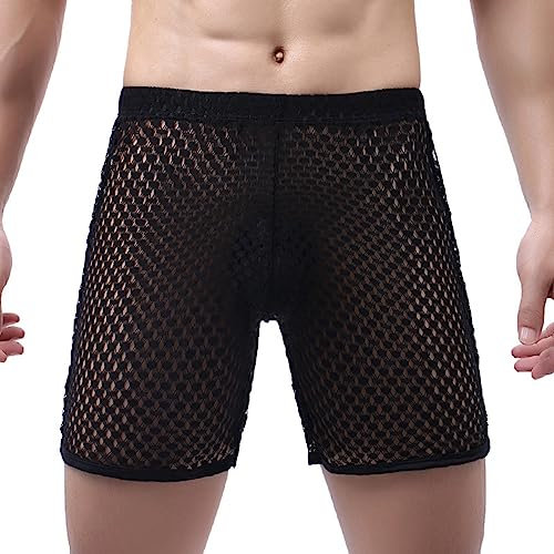 Duohropke Herren Kurze Hose Sexy Shorts Männer Netz Unterhose Reizwäsche Underwear Hipster Fetisch Clubwear Beiläufige Herren Kleidung Niedrige Taille