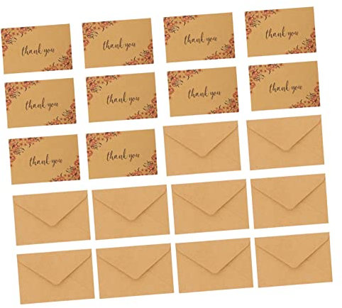 TEHAUX 10stücke Vintage Dankeskarten Retro Karten Für Dankesworte Vielseitig Einsetzbar Für Geburtstage Feiertage Hochzeiten Und Mehr Aus Hochwertigem Kraftpapier Für Persönliche