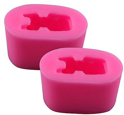 MAGICLULU 2pièces Moules à Chocolat Silicone Forme De Lapin Pour Gâteaux Bonbons Puddings Glaces Démoulage Facile Et Rapide Pour Bricolage Et Pâtisserie