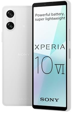 Sony Xperia 10 VI - 6.1 Inch 21:9 Wide OLED - Three optical focal lengths - Lightweight - Android 14 - SIM free - 128GB storage - IP65/68 rating - Dual SIM hybrid 1-36 months warranty - White