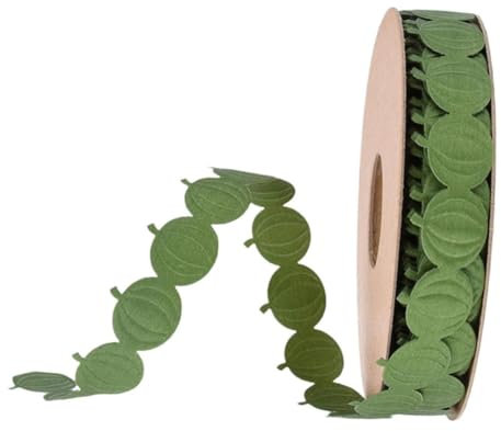 Band für Geschenkverpackungen, 15 Yards Kürbisbänder, Halloweenband, Herbstband, Herbstkürbis-Bastelband, Kürbisbesatz, Herbstkranzband for Geschenkverpackungen, Scrapbooking, Basteln (Gold) (Color :