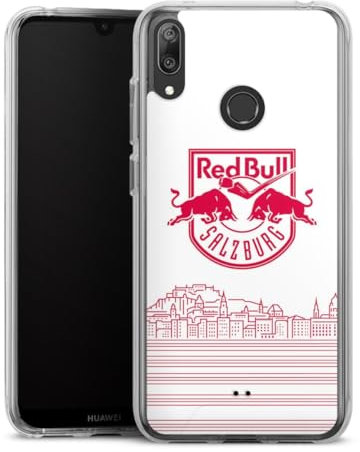 DeinDesign Handyhülle kompatibel mit Huawei Y7 Pro (2019) Bumper Case Schutzhülle Eishockey Skyline EC Red Bull Salzburg