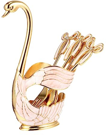 KICHOUSE Dessert Forks Gold Fruit Forks Cake Pastry Appetizer Snacks Kitchen Gadgets