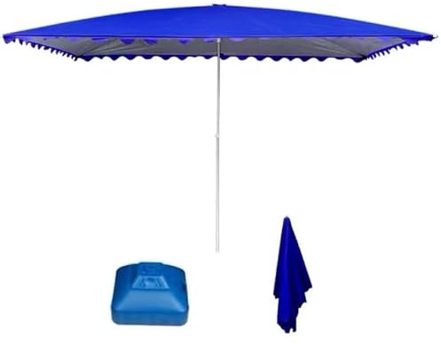 BVDHASDBT Parapluie D'extérieur en Porte-à-Faux for Grand Patio, Parasol De Marché De Table, Parasol De Patio Éclairé, Bouton Poussoir Facile, for Jardin, Terrasse, Cour, Piscine(Blue,2X2M)