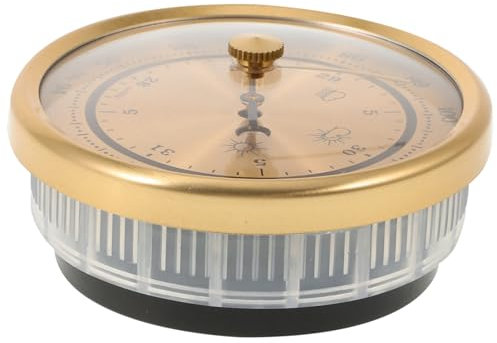 Toddmomy Barometer mit Zifferblatt Haushaltsbarometer als Wettervorhersager Luftdruckmesser mit Thermometer und Hygrometer für Zuhause Innenbarometer Tragbar