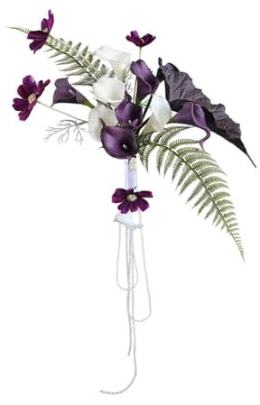 Amagogo Künstliche Calla-Lilien-Blumen, Brautstrauß, Hochzeitsstrauß, Elegante künstliche Calla-Lilie, für Valentinstag und Herzstück