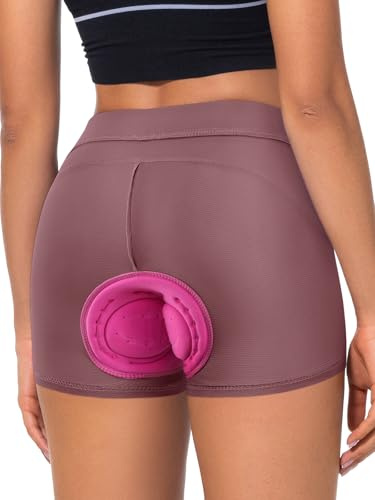 BERGRISAR Cuissard de cyclisme rembourré pour femme 5D Gel Sous-vêtement de vélo respirant