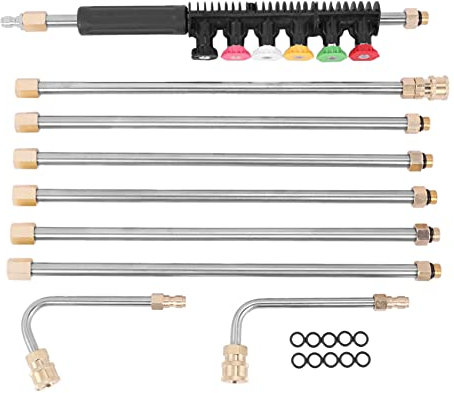Outil de nettoyage de gouttière pour nettoyeur haute pression – Buse télescopique de nettoyage de 305 cm pour un nettoyage efficace des fenêtres extérieures