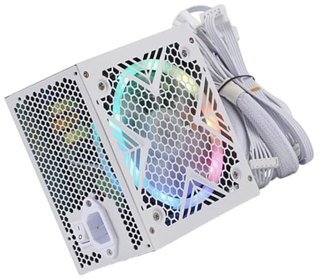 Bloc d'alimentation PC 550 W avec ventilateur de lumière de couleur de 12 cm 550 W puissant pour boîtier d'ordinateur de jeu module d'alimentation