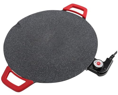 Fangxuee Plancha Électrique sans Fumée pour Grillades et Barbecue, avec Plaques de Cuisson Antiadhésives, pour Pancakes et Crêpes, Prise Européenne.