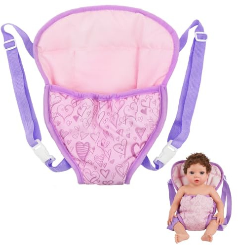 XPEX 1 Pieza Portabebés para muñecas para niños, transportador de Animales de Peluche con Correas Ajustables para niños muñecas de Juguete Accesorios（C）