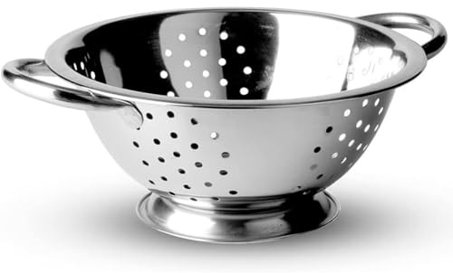 PARENCE.- Passoire Double Anse en Acier Inoxydable - Tamis de Cuisine 24cm de Diamètre - Polyvalent, Argenté