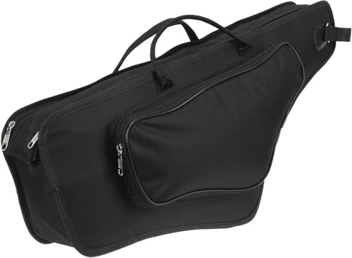 Altsaxophon Tasche Schwarz mit Schulterriemen und Griff | Großes Fassungsvermögen, Stoffausführung, für Konzerte und Musikstudios