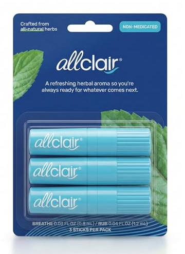 Allclair Nausea Relief Inhaler Stick, Motion & Morning Sickness, 3 Pack