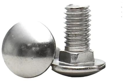 2/5/10/20 piezas M3 M4 M5 M6 M8 M10 M12 304 Perno de carro acero inoxidable cabeza grande tornillos cuello cuadrado semicircular Longitud: 20mm-25mm(25mm,M6 (10PCS))