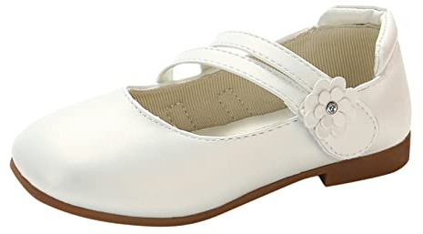 Ballerines Fille Chaussures Enfant À Brides Croisées Fleur Bout Rond Semelle Plate Style Princesse Mariage Cérémonie Fête Spectacle École Danse Quotidien Sortie Chic