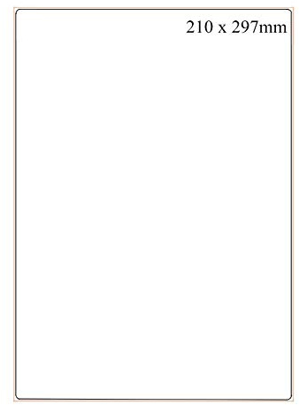100 Blatt Universal Etiketten Aufkleber 210 x 297 mm Etiketten A4 Selbstklebend 100 Etiketten Aufkleber - Geeignet für Laser/Inkjet/Kopierer einsetzbar