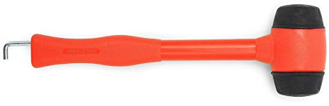 MOSCATELLI Multi-Purpose Camping Hammer, Robust and Ergonomic Mallet Hammer with Hook for Removing Pegs - Orange