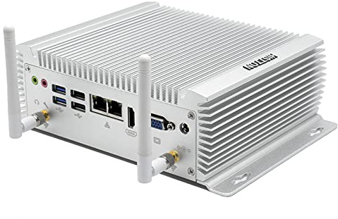 HISTTON mini pc fanless, pc industriale Windows 10 Pro Intel Core i7-4500U, 8 GB di RAM 256 GB SSD, 4xCOM RS232, 2xCOM RS485, 2 * LAN, 1 * HDMI, 1 * VGA, Dual Wifi, BT 4.0, Supporto Linux/Ubuntu