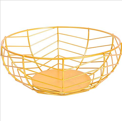 Cesto di frutta - Articoli per la casa creativi minimalisti Ciotole di frutta in ferro metallico Metallo Nero Scodelle di frutta geometriche vuote Larghezza inferiore 9 cm / 3,54 pollici Larghezza 25
