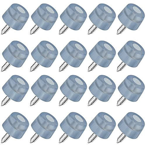 STCRERAG 20 Stück Möbelfüße Gummi Möbelfuß Transparent Gummifüße Möbel Gummifuß Rund Gummifuß Schraubbar Gummifuss M4 Gerätefüße Gummi mit Schrauben für Schreibtische Sofas Stühle Maschinen