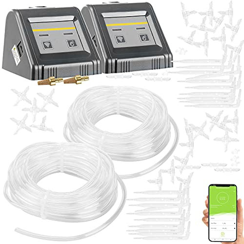 Royal Gardineer Urlaubsbewässerung: 2er-Set automatische WLAN-Bewässerungsanlage für 10 Topfpflanzen (Bewässerung Zimmerpflanzen, Zimmerplantzen Bewässerung, Zeitschaltuhr)