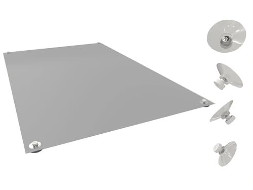 Home-Vision® Dachfensterrollo Verdunkelungsrollo Velux-kompatibel ohne Bohren mit Saugnäpfen Lichtundurchlässig Thermorollo Thermo-Rollo für Dachfensterr (Grau, S08-96cm x 115cm)