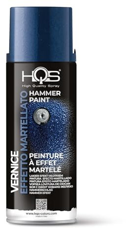 HQS Bomboletta di Vernice Spray 400ml Effetto Martellato (Blu Cobalto)
