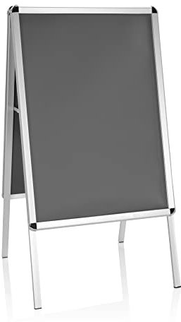 hjh OFFICE Kundenstopper A1 wetterfest AGENDA II Plakataufsteller Werbetafel beidseitig nutzbar mit Alu-Rahmen