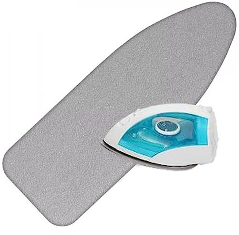 NILZA Bügelbrettbezug Ersatz, Bügelbrettbezug Mit Dicker Polsterung, Kordelzug Ironing Board Cover Bezug Bügelbrett, Bügelbrett Bezug, 100x31cm 120x40cm, 3-lagiger (Color : Silver, Size : 47x15in/1