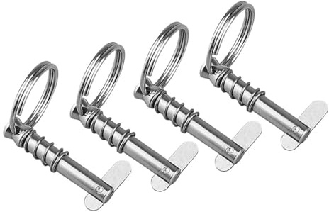 4 PCS ZONADAH Stainless Steel Quick Install Quick Release Pin Safety Pin Marine Grade 316 Hardware Accessories Quick Pin Tongue Pin Solid Stop Pin Parts
