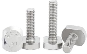 CHATROOM 5/10 Stück M5 M6 M8 304 A2 Edelstahl T-förmige Hammerkopfschraube Nutschraube for T-Nut-Rutschschiene Gehrungsschiene (Color : 30mm, Size : 10pcs M6)