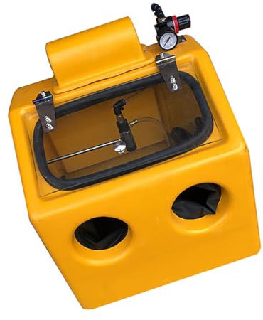 Sabbiatrice con Doppio Manometro, Ampia Finestra di Visualizzazione, Sabbiatrice Elettrica con Doppio Manometro