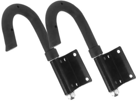 2pcs Ladder Roof Hook Kit Iron Anti-Fall Hooks Black | Attic Stairs and Outdoor Stairs, 330 Pounds, Lightweight Design, Extension Ladder Use