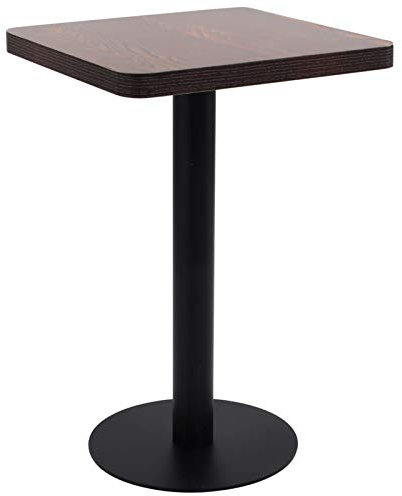 JUDYY Bistrotisch, Gartentisch, Balkontisch, Balkon Tische, Beistelltisch Garten, Gartenesstische, Beistelltisch Outdoor, Dunkelbraun 50x50 cm MDF