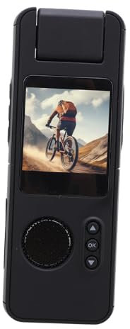 Pyhodi Petite Caméra Portable, Caméscope de Poche 1080P avec Clip Magnétique, Objectif Rotatif à 180°, Nocturne IR, Batterie 6 Heures, Téléchargement sans Fil pour Agent de sécurité,