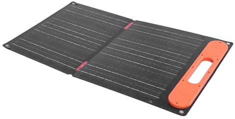 Nurnesy 60 W Solarpanel-Ladegerät ETFE Dual Side 12 V PD Schnellladung Magnetische Adsorption Faltbares Tragbares Solarpanel mit Griff für den Außenbereich