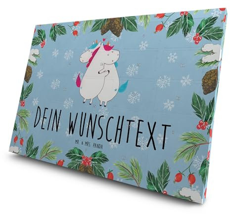 Mr. & Mrs. Panda Personalisierter Tee Adventskalender Einhorn Mitteilung - Personalisierte Geschenke, Einhörner, Unicorn, Liebe, Valentinstag, Geschenk, Spruch