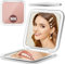 MOMOKUBA Miroir grossissant, Miroir de Maquillage 30x avec grossissement, Petit Miroir de Maquillage 8 x 8 cm, Miroir de Voyage Pliable des Deux côtés