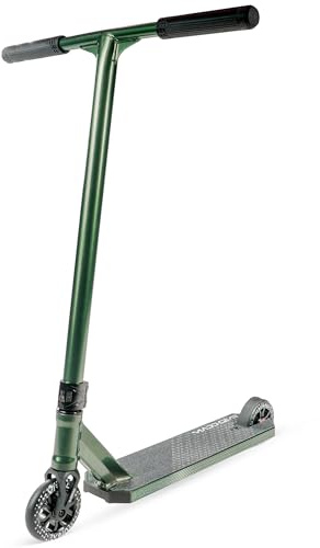 Madd Gear Viral KAOS Pro Scooter – Freestyle-Stunt-Trick-Scooter für Fortgeschrittene, komplett montiert, für Kinder ab 10 Jahren – leichtes Aluminium-Deck und einteiliger Lenker (Forest)