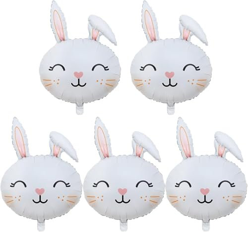 Palloncini Coniglio 5 Pezzi Pasqua di Coniglietti Palloncini Pasquali Decorazioni per Casa Tavola Festa di Pasqua Festa di Compleanno per Bambini