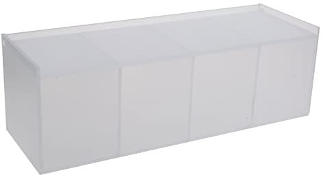 Porta-bustine di tè in acrilico trasparente con 4 scomparti