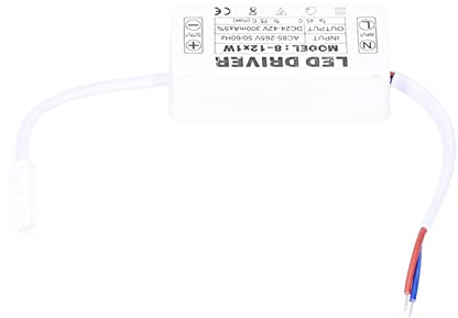 Driver LED Trasformatore Corrente Costante 300 mA, Alimentatore AC 85-265 V per Lampadine 8-12 W, Installazione Facile, Protezione da Cortocircuito