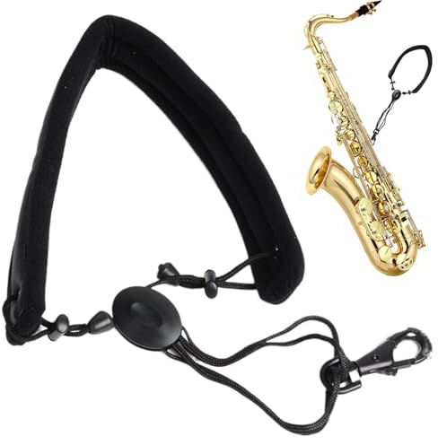 Sax Halsgurt Gurt für Musikzubehör | Rutschfester Gepolsterter Band Für Saxophon für Fagott, Kork, Altsaxophon, Sopransaxophon, Horn, Saxophon, Tenorsaxophon,